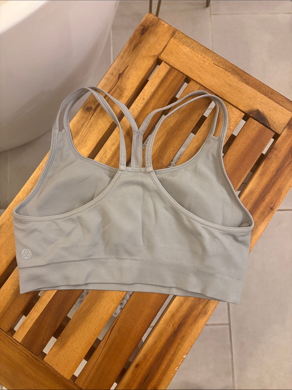 Light Gray Zella Strappy Sports Bra - Women's Intimates
